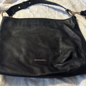 Michael Kors Black Pebbled Leather Shoulder Bag